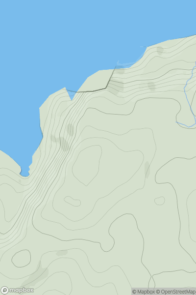 Thumbnail image for Beinn Bhreac [Jura, Scarba and Colonsay] showing contour plot for surrounding peak